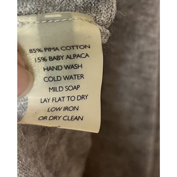 Peruvian Connection Pima Cotton Baby Alpaca Maxi Tank Dress Sz Small Gray - Picture 7 of 8